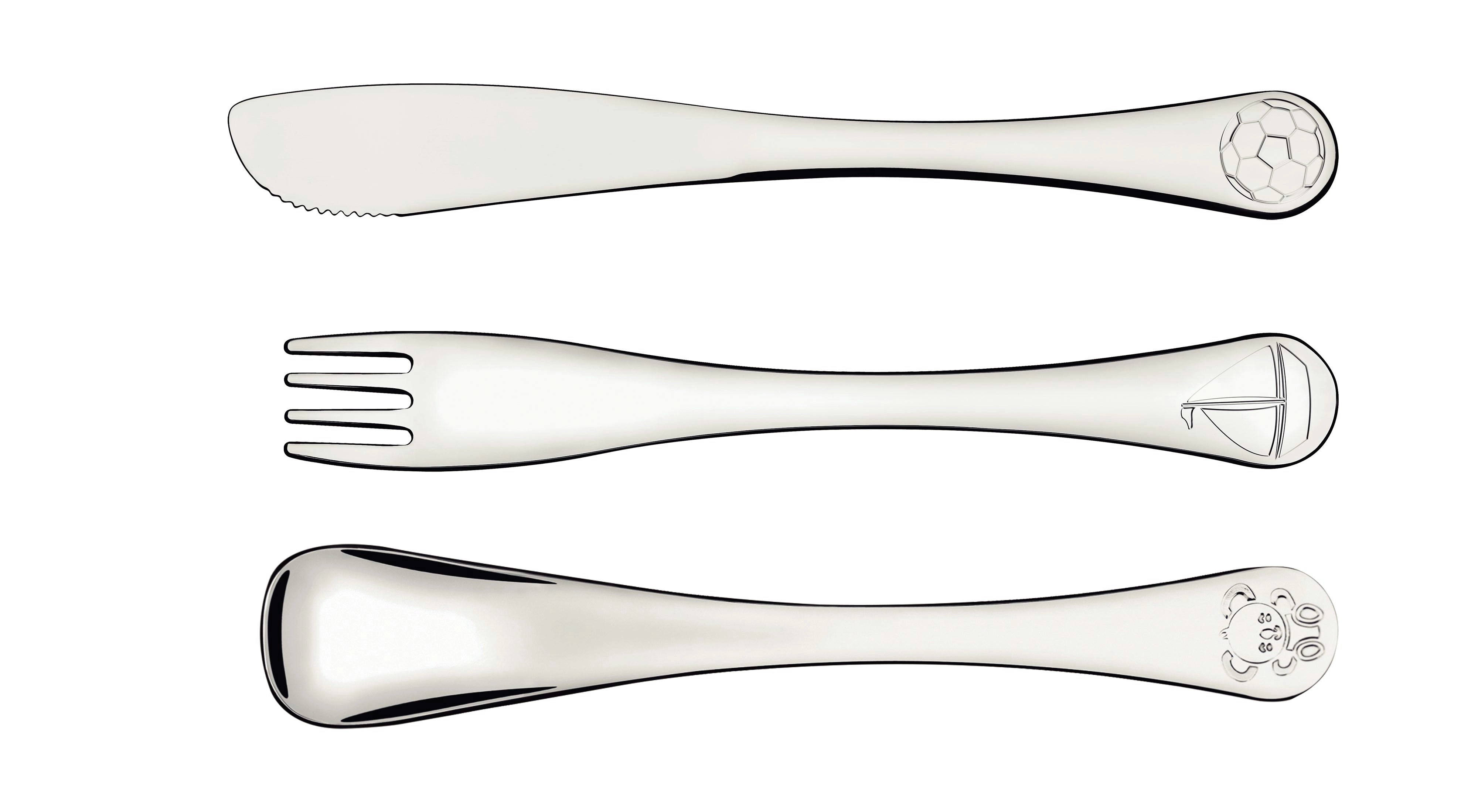 Tramontina Le Petit stainless steel children's flatware set, 3 pc set