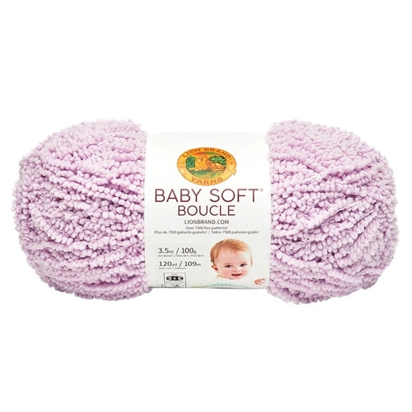 Lion Brand Baby Soft Boucle Crochet & Knitting Yarn, 100g Polyester Yarn