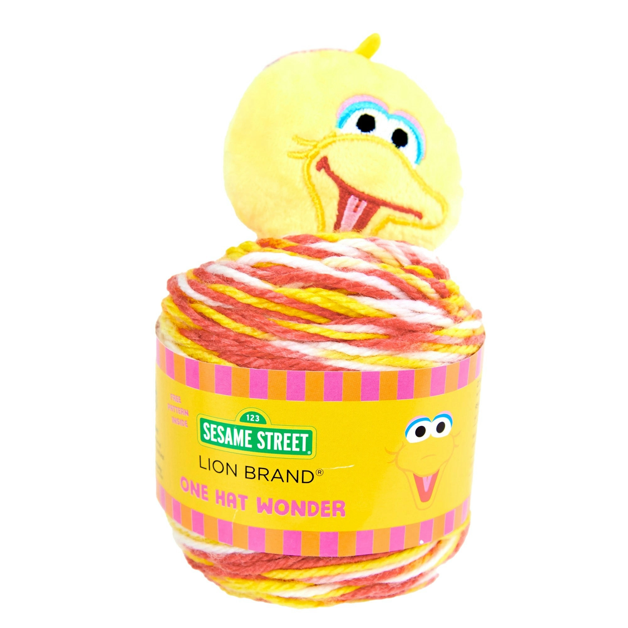 Lion Brand Sesame Street One Hat Wonder Crochet & Knitting Yarn, 70g Polyester Yarn