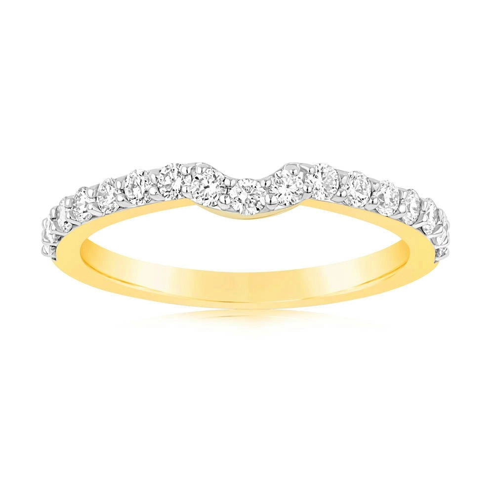 Luminesce Lab Grown 40pt Diamond Eternity Curve in 18ct Yellow Gold