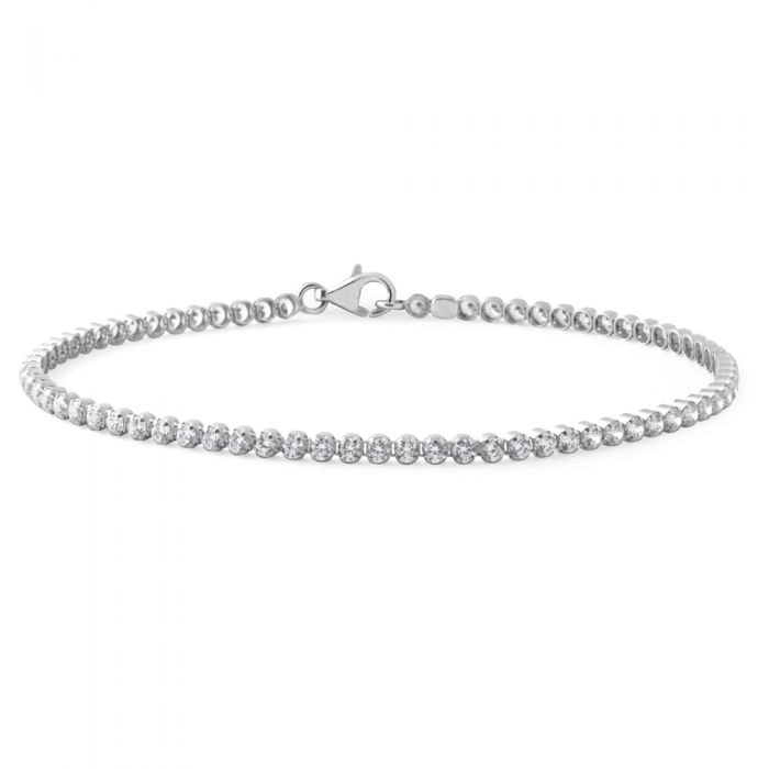 Sterling Silver 19cm Zirconia Tennis Bracelet