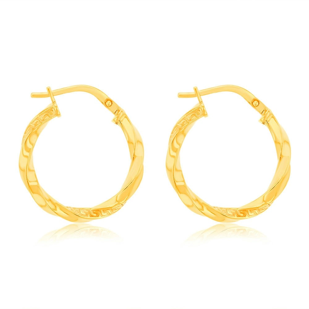 9ct Yellow Gold Silverfilled Earrings