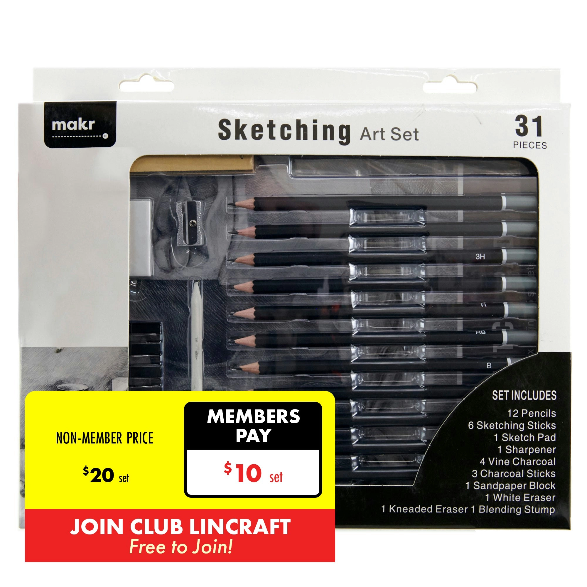 Makr Sketch Art Set, 31pc