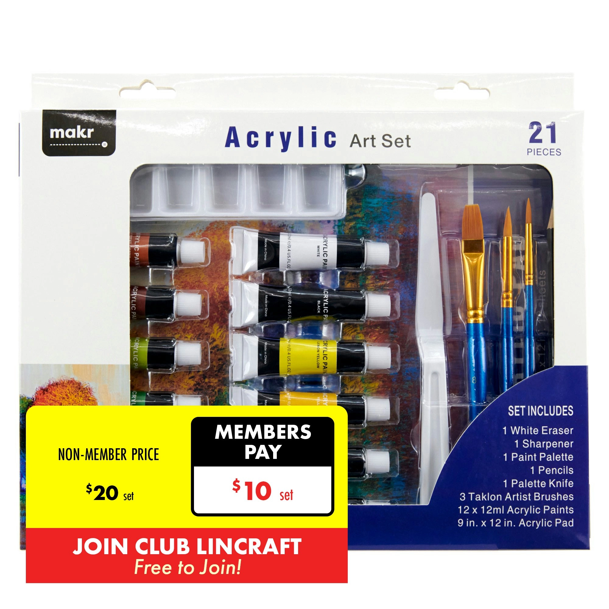 Makr Acrylic Art Set, 21pc