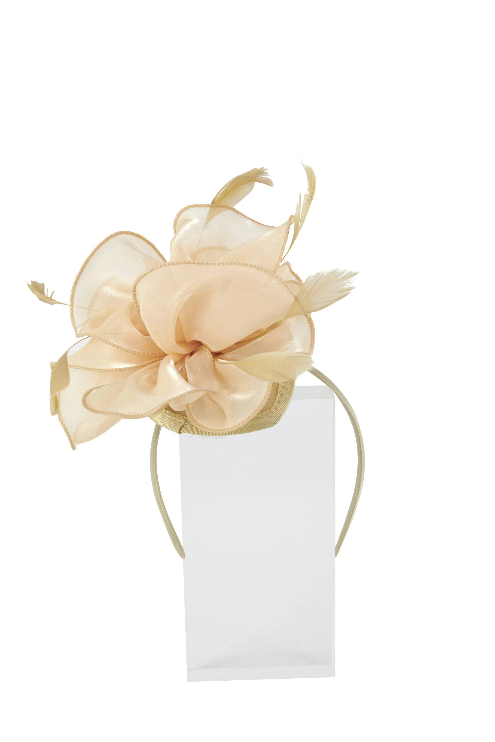 Lincraft Headband And Clip Fascinator, Rose - Cream