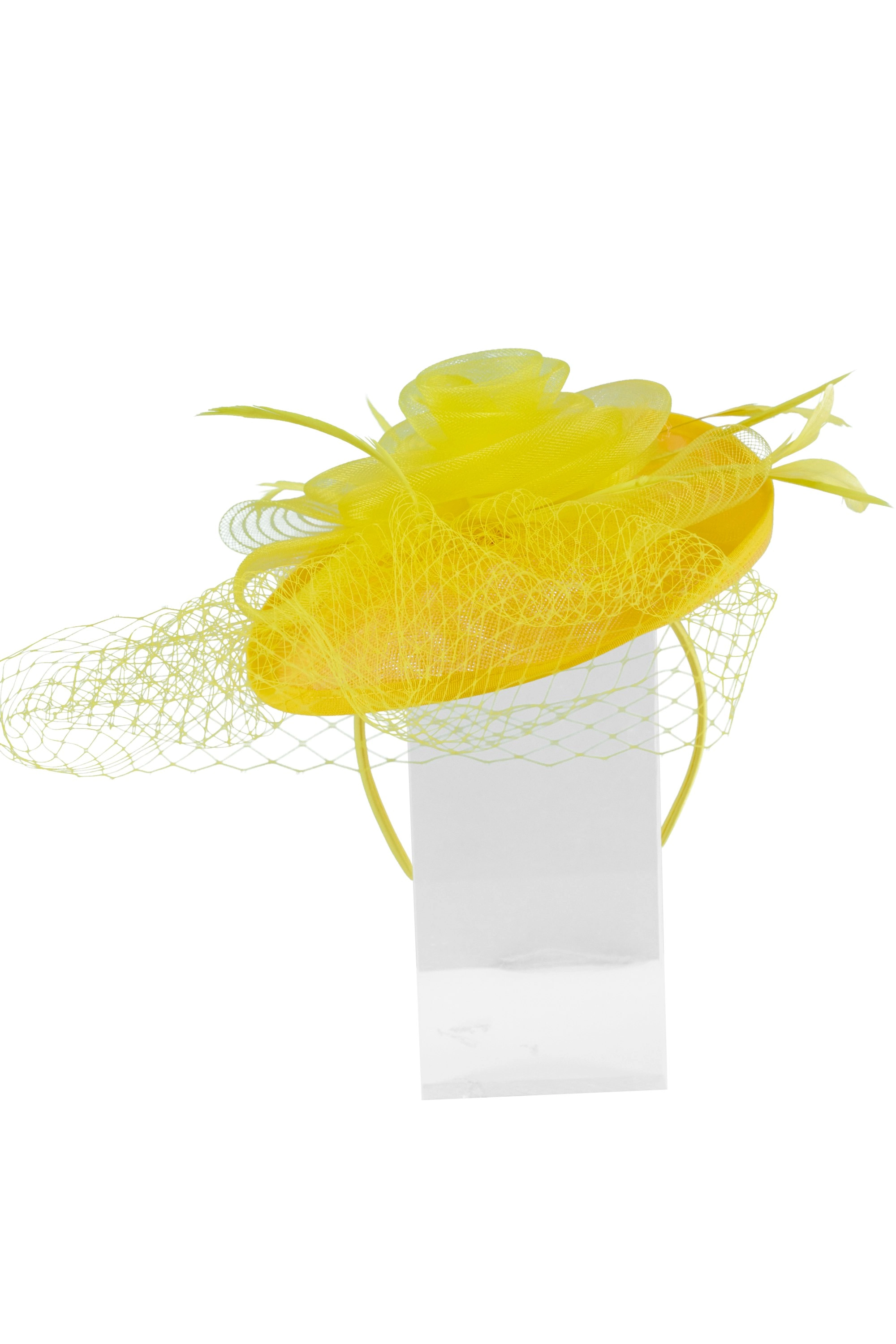 Lincraft Headband And Clip Fascinator, Ruth- Yellow