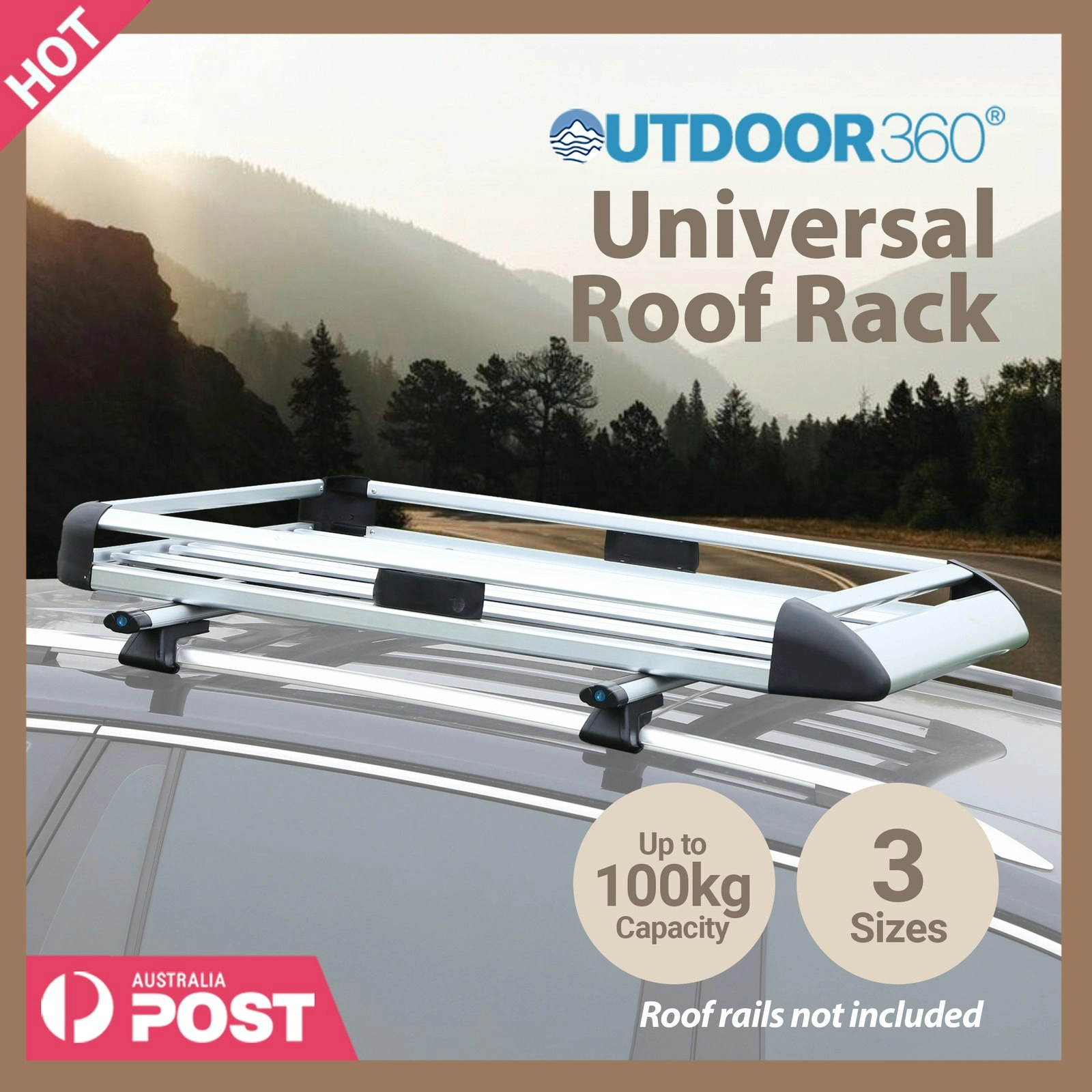 Universal Car Roof Rack Cross Bars Basket Luggage Carrier Steel Vehicle Cargo