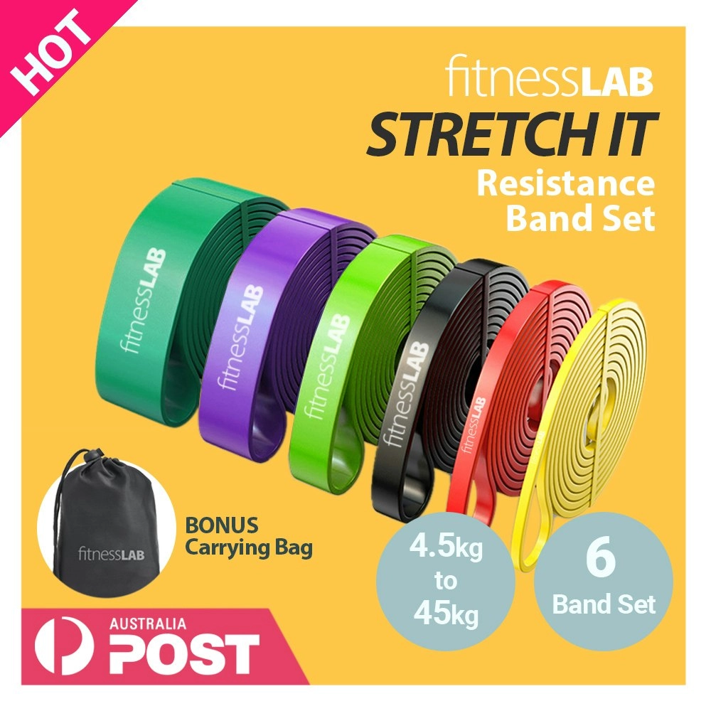 6Pcs Resistance Bands Band Power Heavy Duty Loop Set For Yoga Workout Fitness Exercise