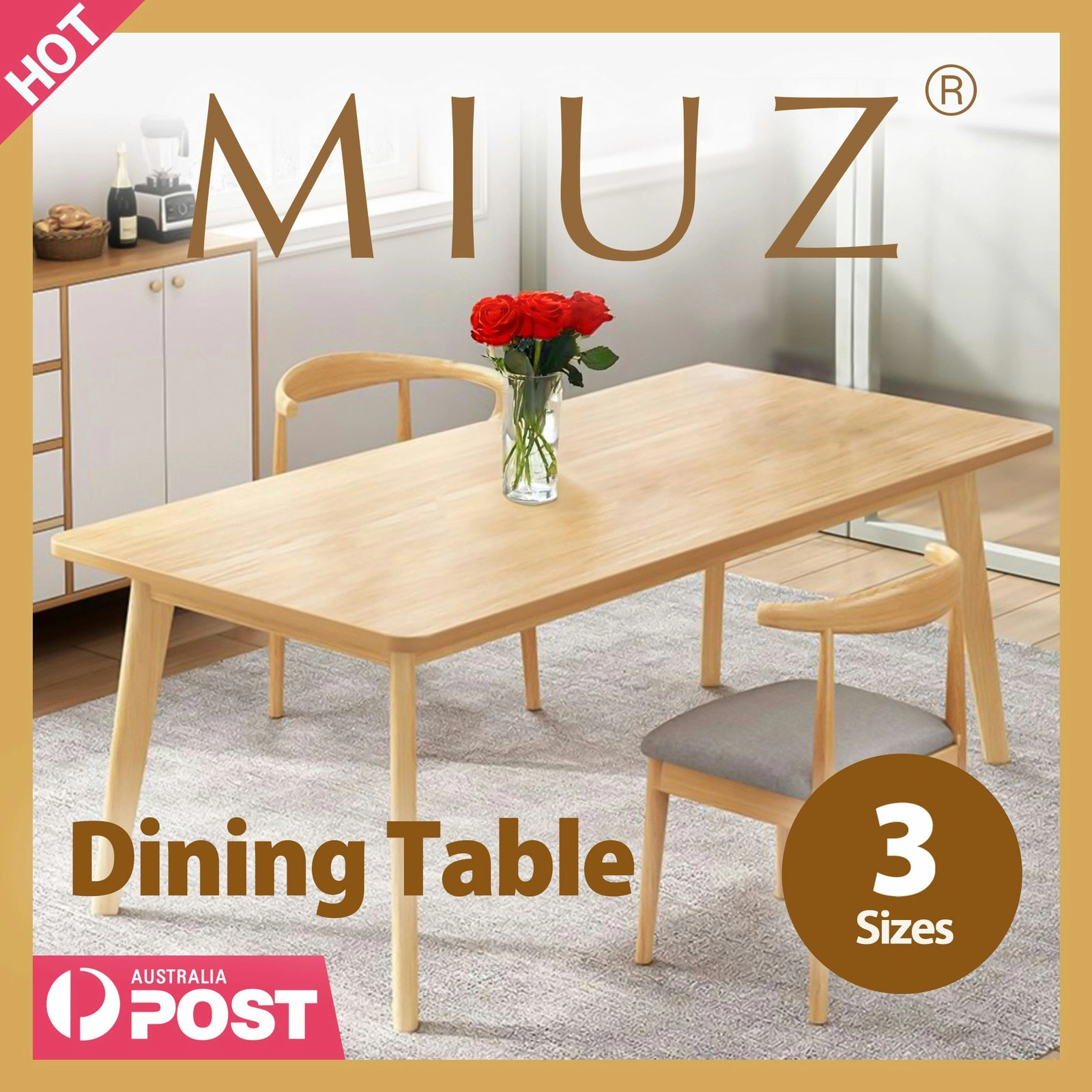 Dining Table 4-6 Seater Wooden Kitchen Modern Dining Tables