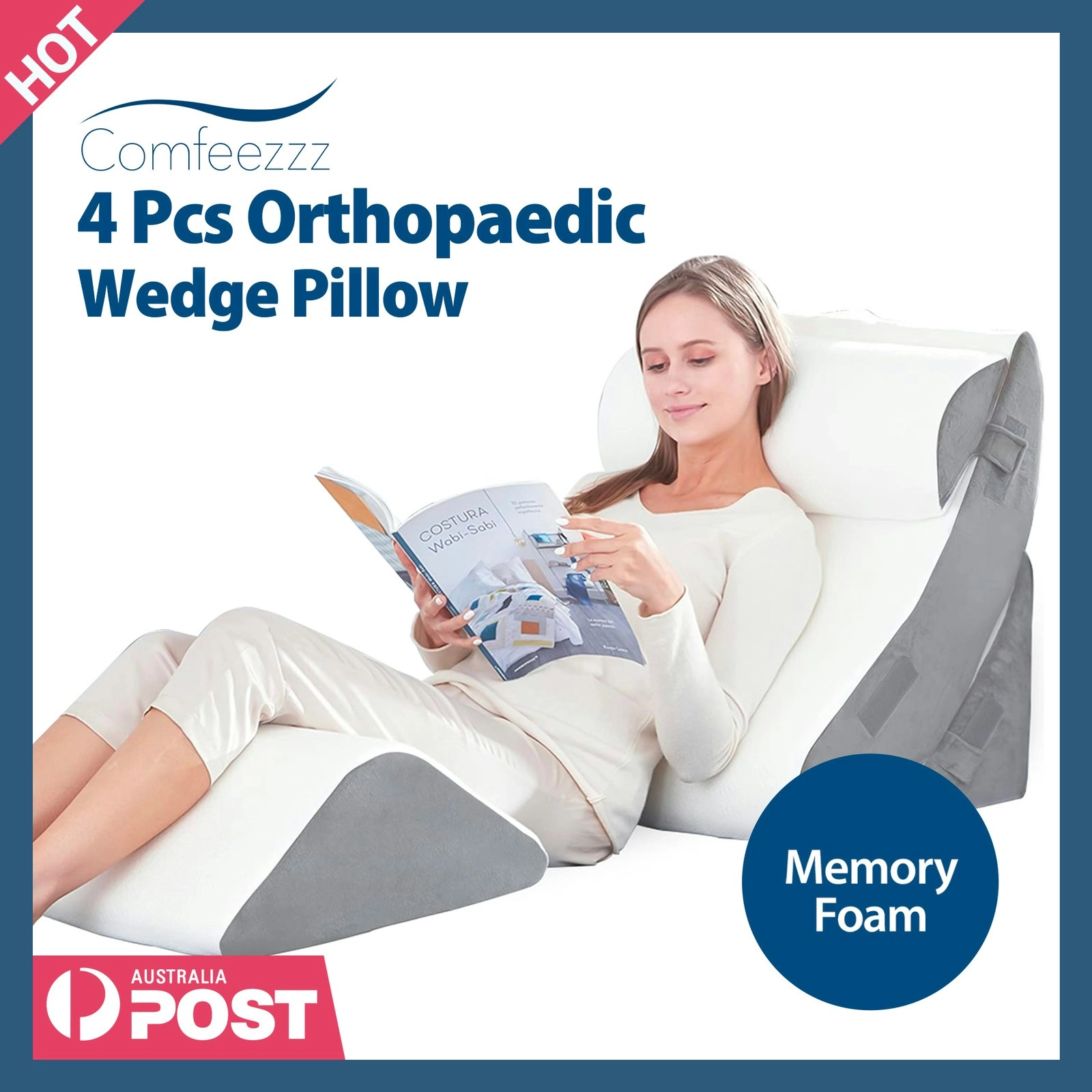 4 pcs Memory Foam Orthopaedic Ergonomic Pillow Adjustable Contour Body Support