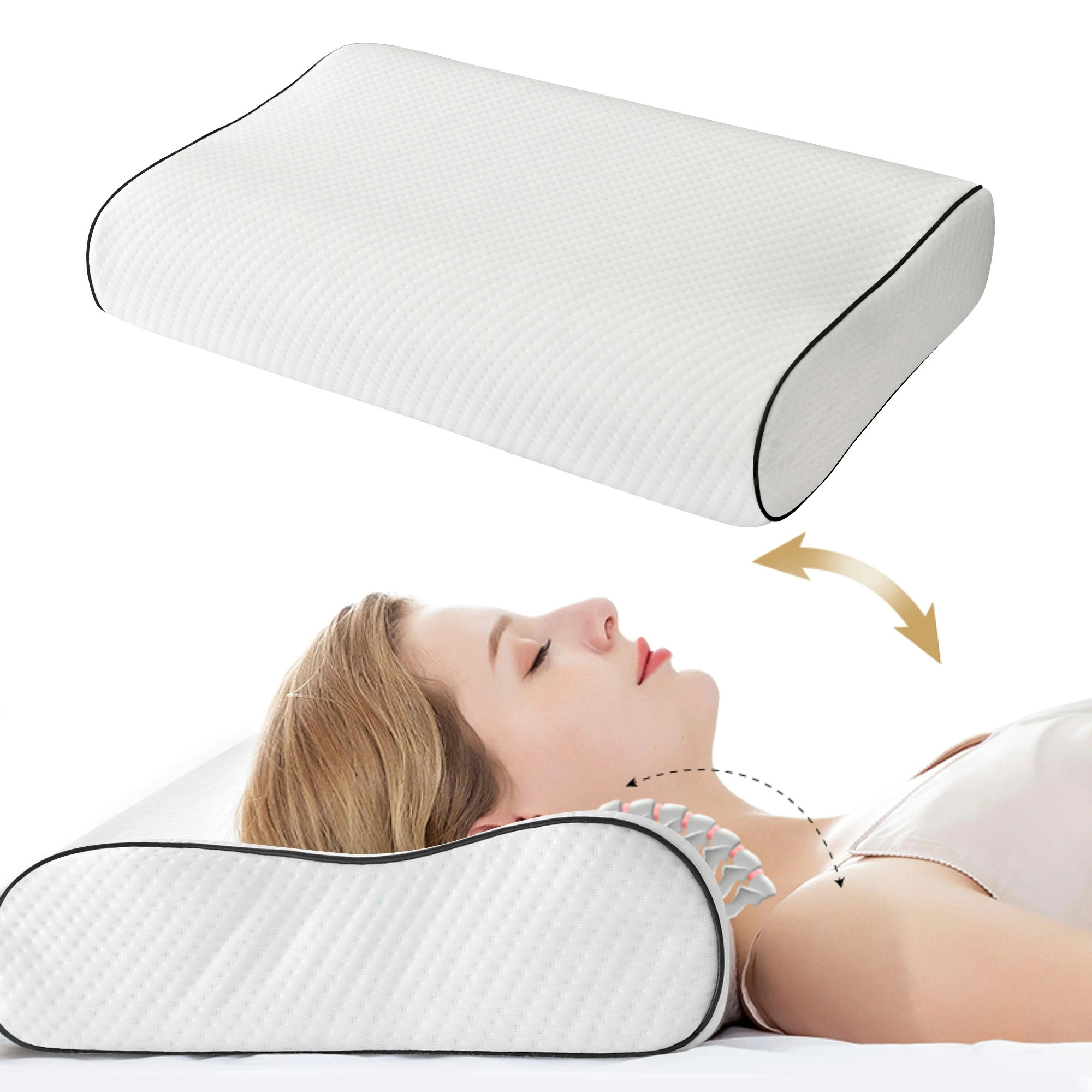 Linenova Bedding Pillow Memory Foam Neck Support Pain Relif High Quality Pillow