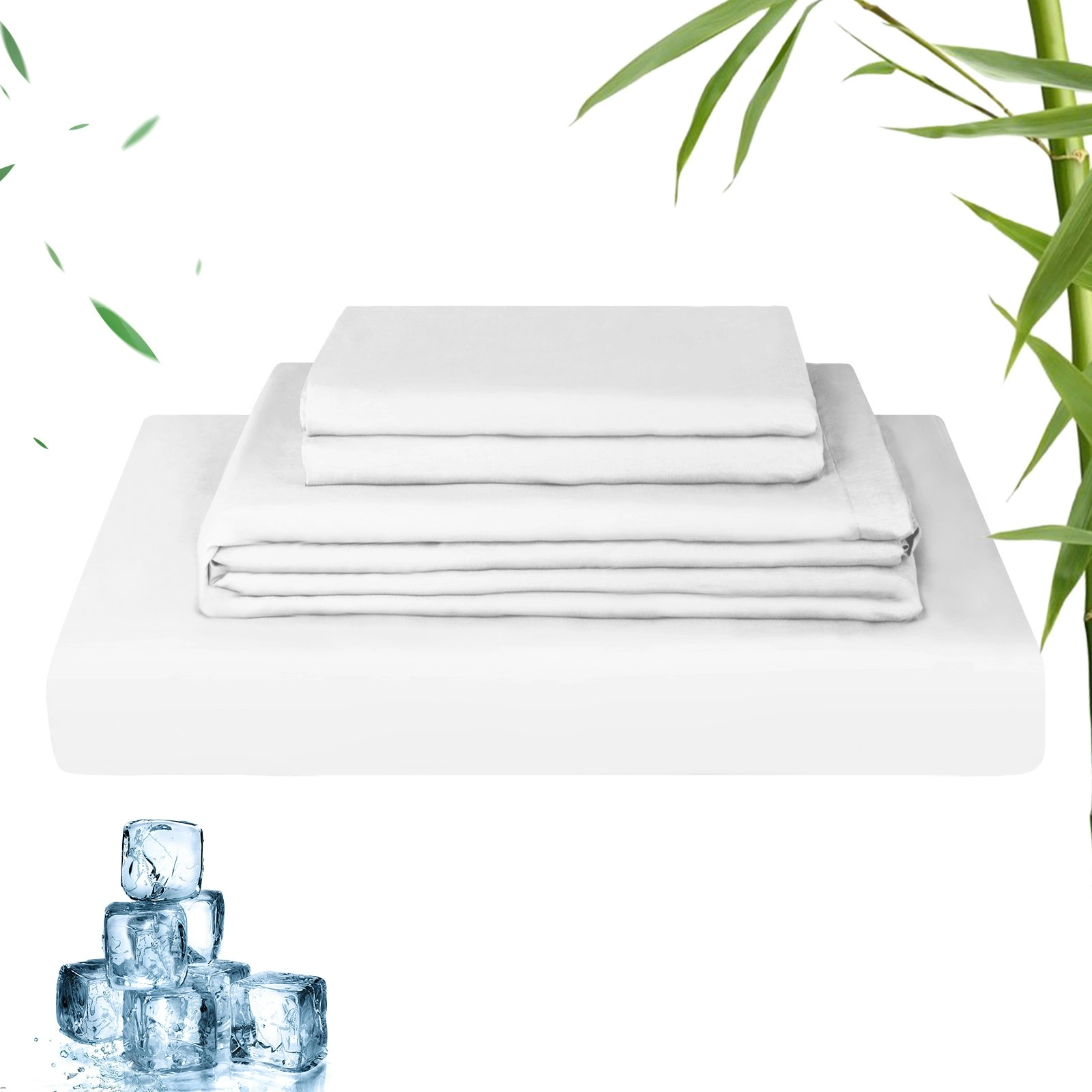 Linenova 2000TC Cooling Bamboo Blend Sheet Set - White,5 Sizes