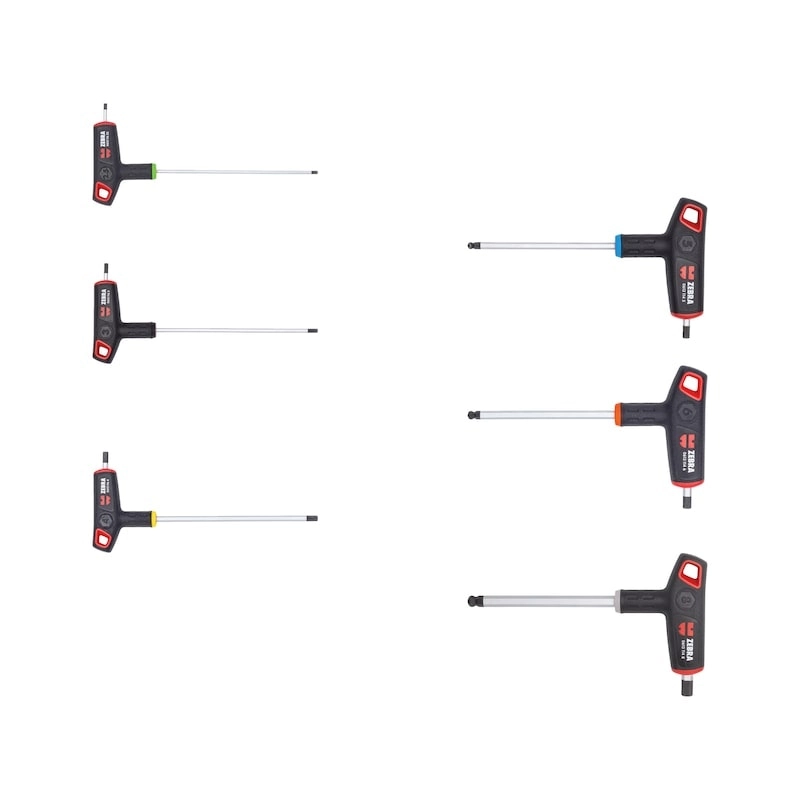 Wurth 6pcs Set of 2C T-Handle Hex Keys