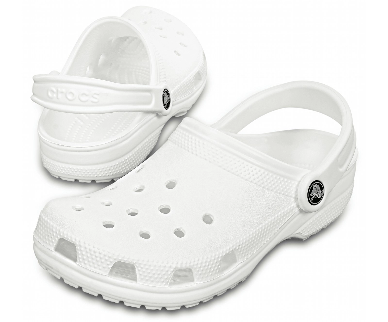 Crocs Classic Clogs Roomy Fit Sandal Clog Sandals Slides Waterproof - White - Men's US4/Women's US6