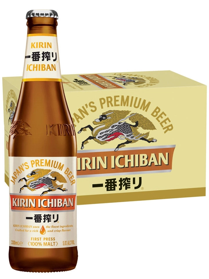 KIRIN Ichiban Japanese Beer Case 4 X 6 330ml Bottles