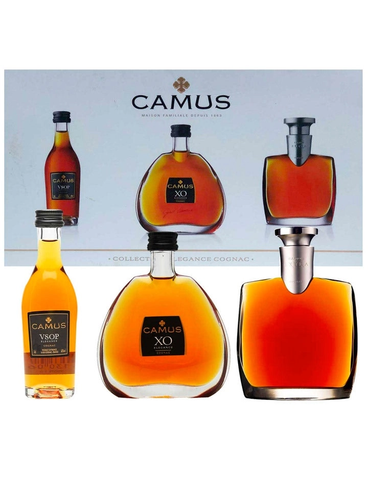 Camus Elegance Collection Miniature Set Vsop/xo/extra Cognac 3 X 50ml