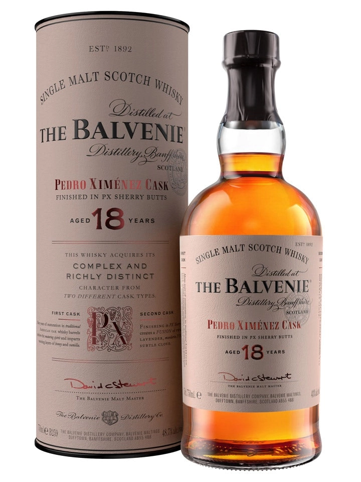 Balvenie 18 Year Old Pedro Ximenez Sherry Cask Single Malt Scotch Whisky 700ml