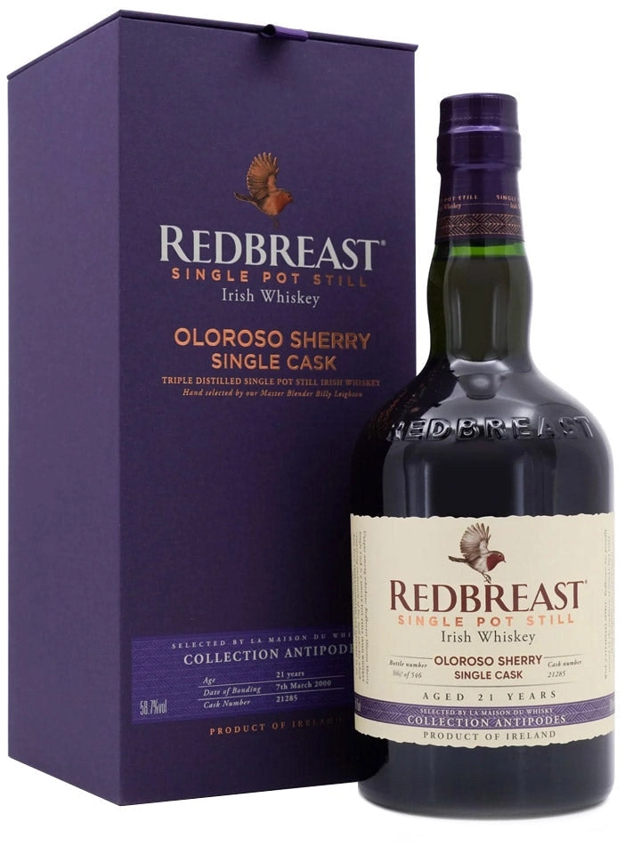 Redbreast 21 Year Old Antipodes 2000 First Fill Oloroso Sherry Cask Strength Irish Whiskey 700ml