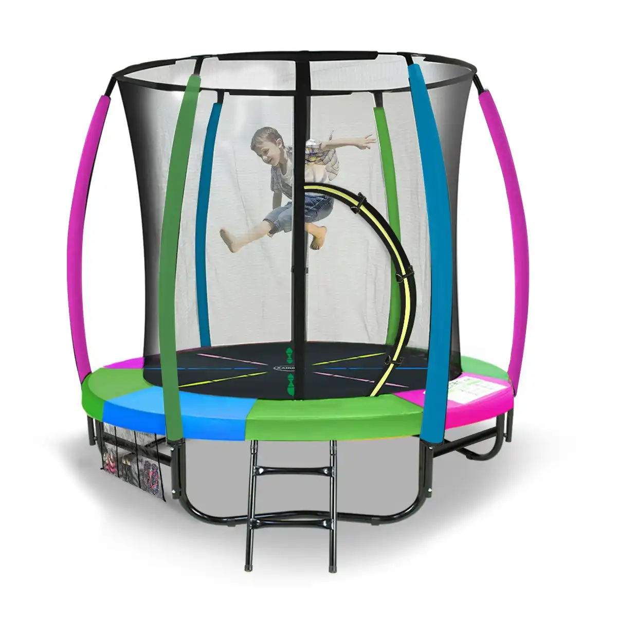 Kahuna 6 ft Trampoline with Rainbow Safety Pad