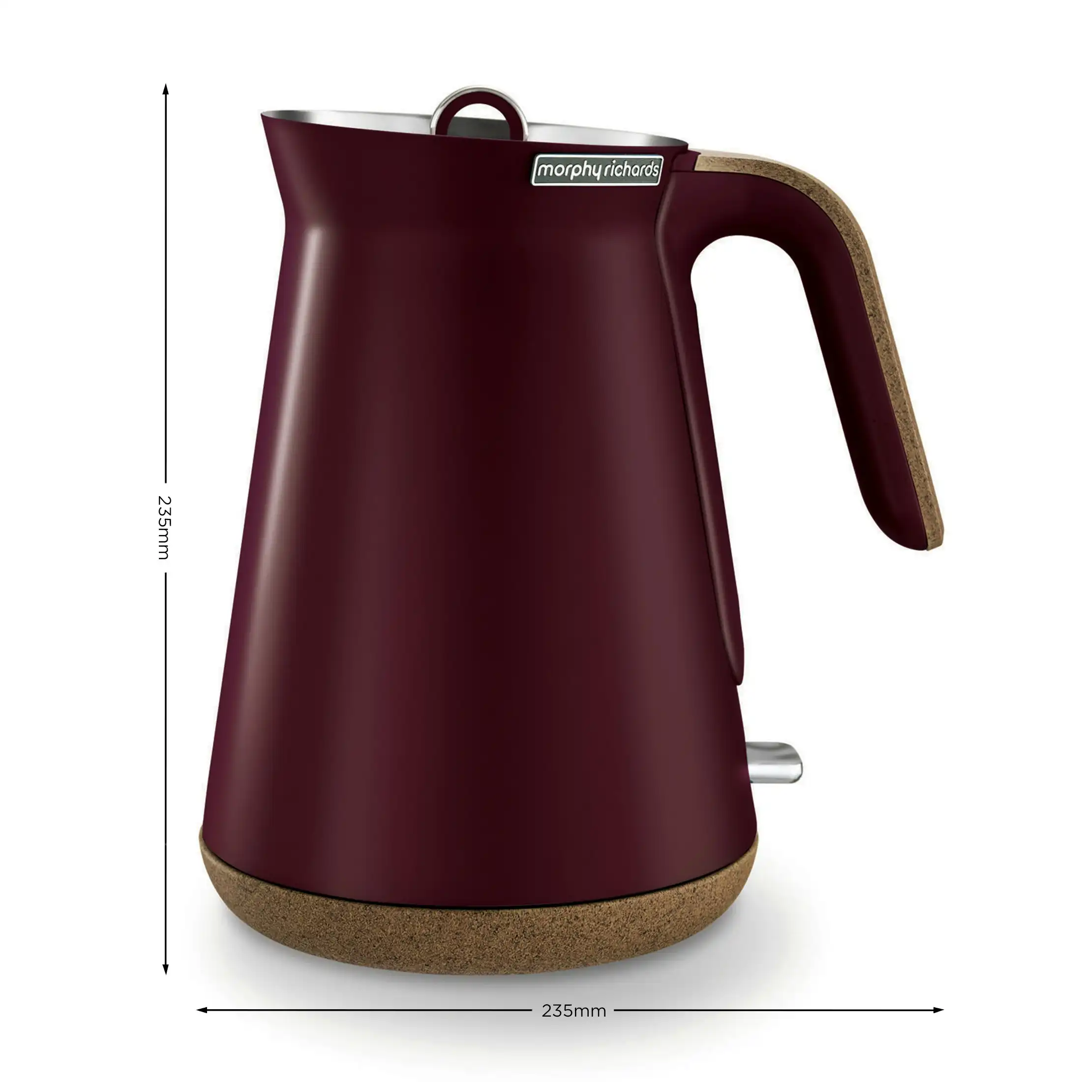 Morphy Richards 1.5L Aspect Kettle - Maroon & Cork