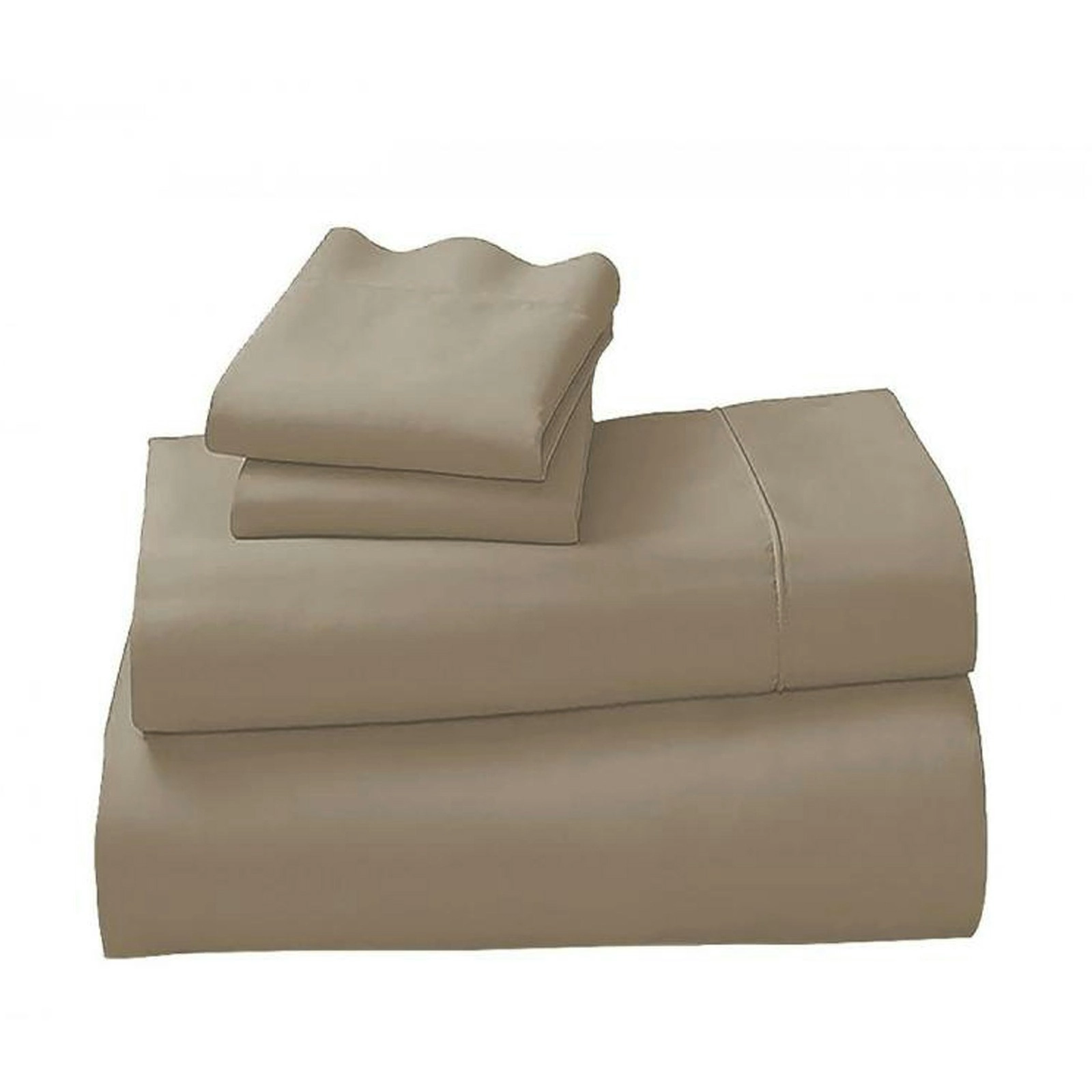 Cotton microfibre 1000TC 4pc Queen sheet set - Taupe