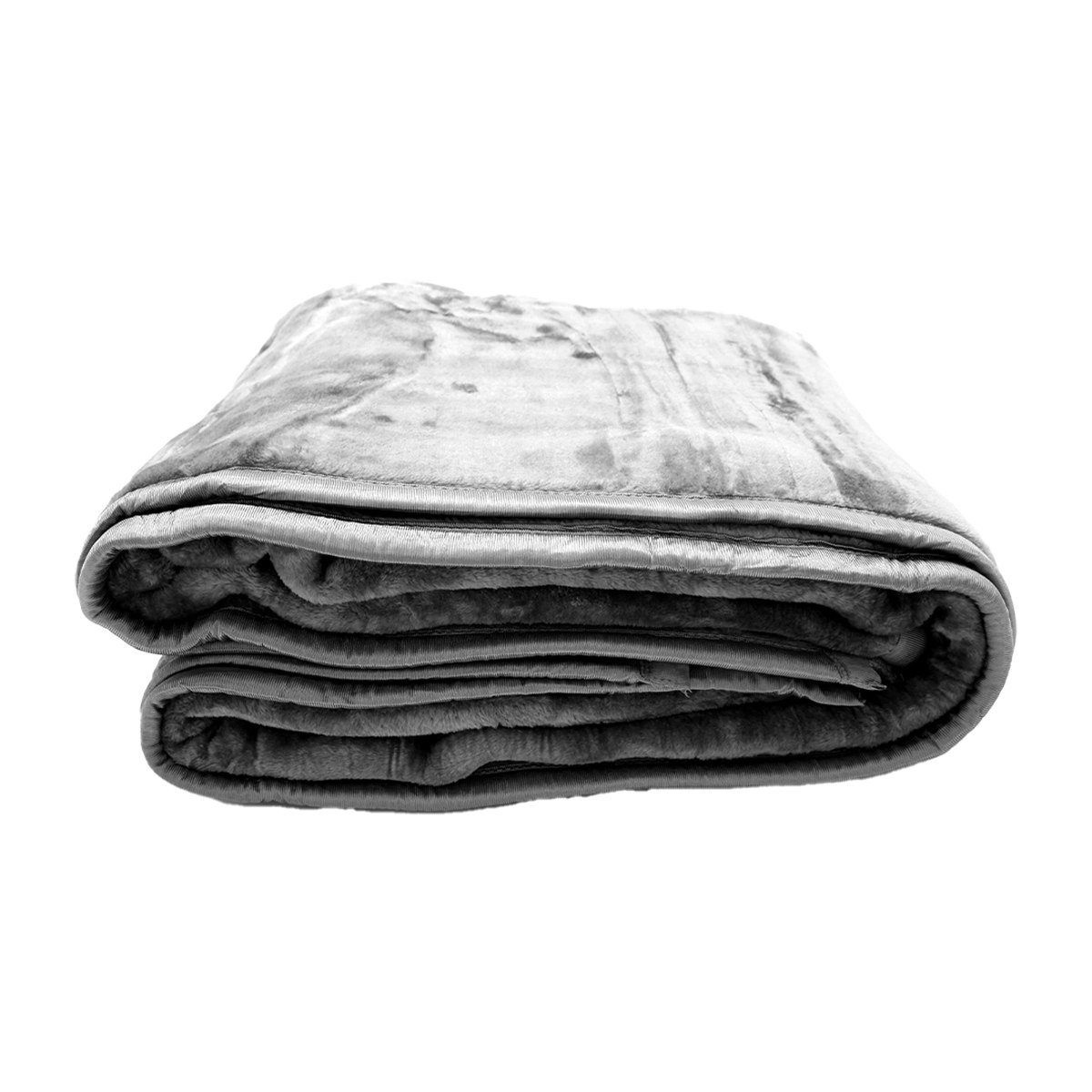 Laura Hill 600GSM Faux Mink Blanket Double-Sided Queen Size - Silver