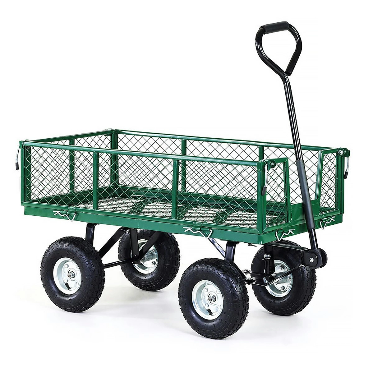 Garden Cart with Mesh Liner Lawn Folding Trolley