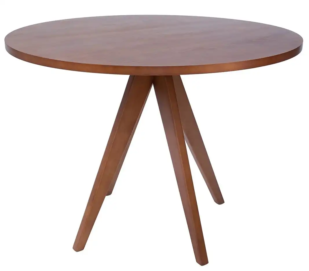 Replica Jean Prouve Inspired Round Wood Dining Table | 100cm