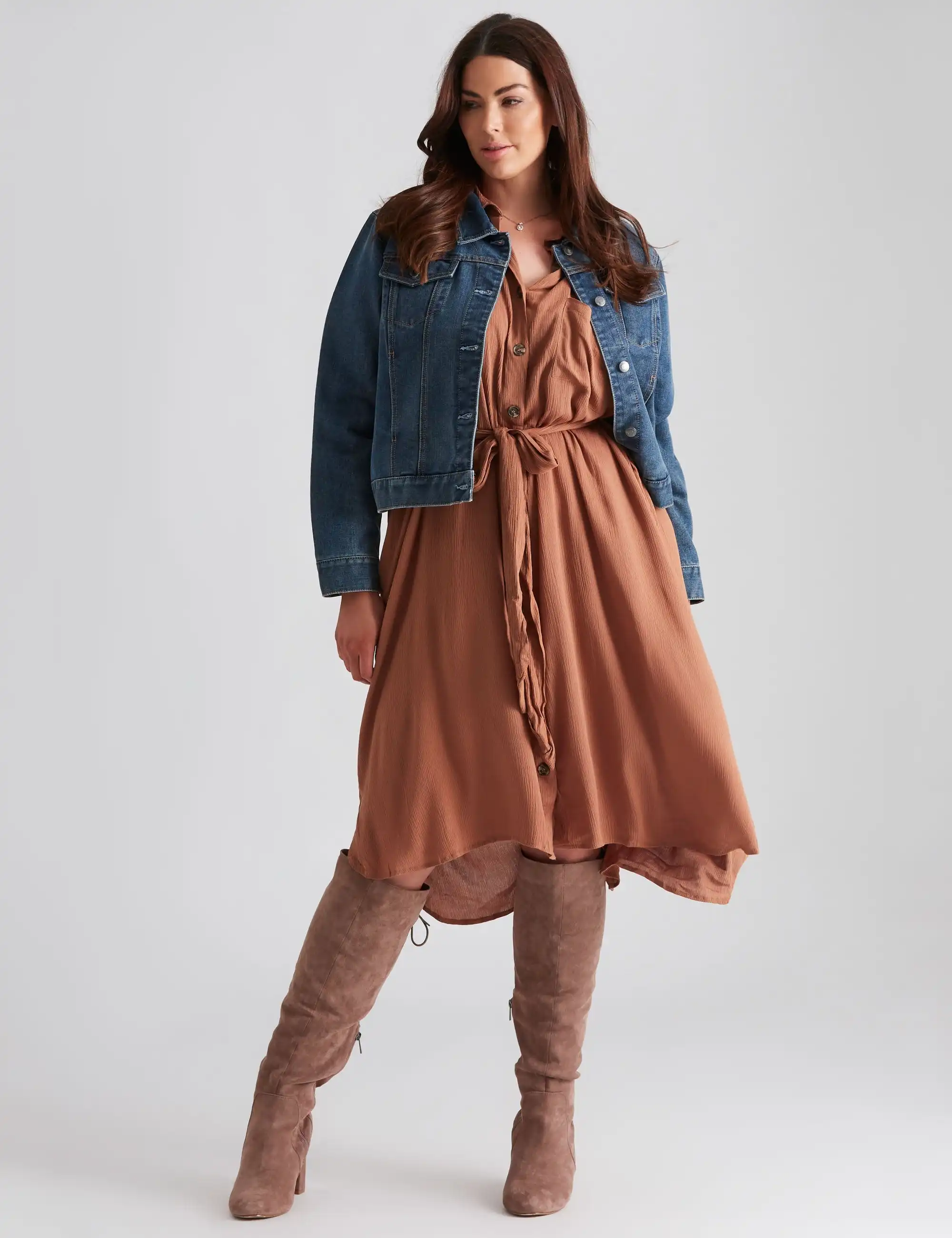 beme Seersucker Tunic Dress