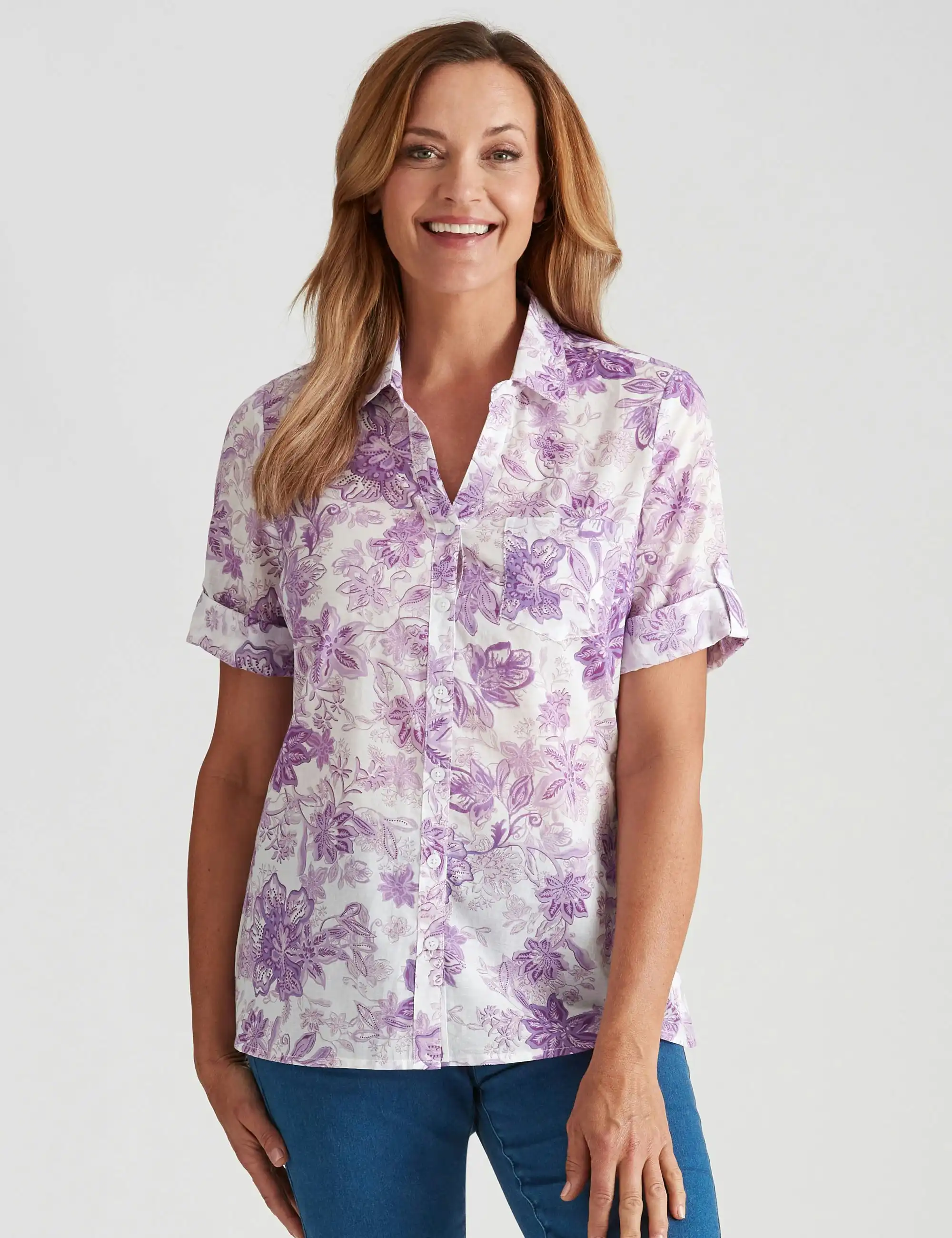 Millers Voile Shirt (Lilac Paisley)