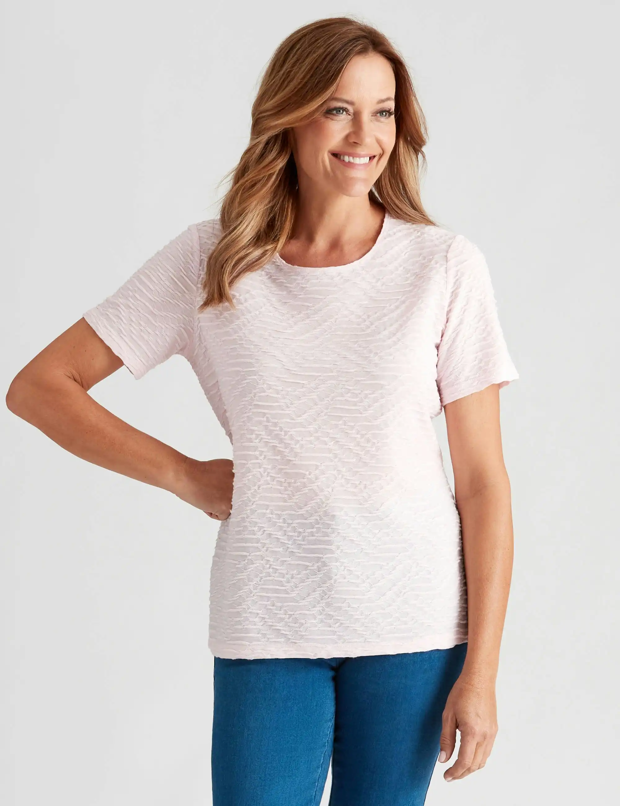 Millers Short Sleeve Tured Scoop Neck Top