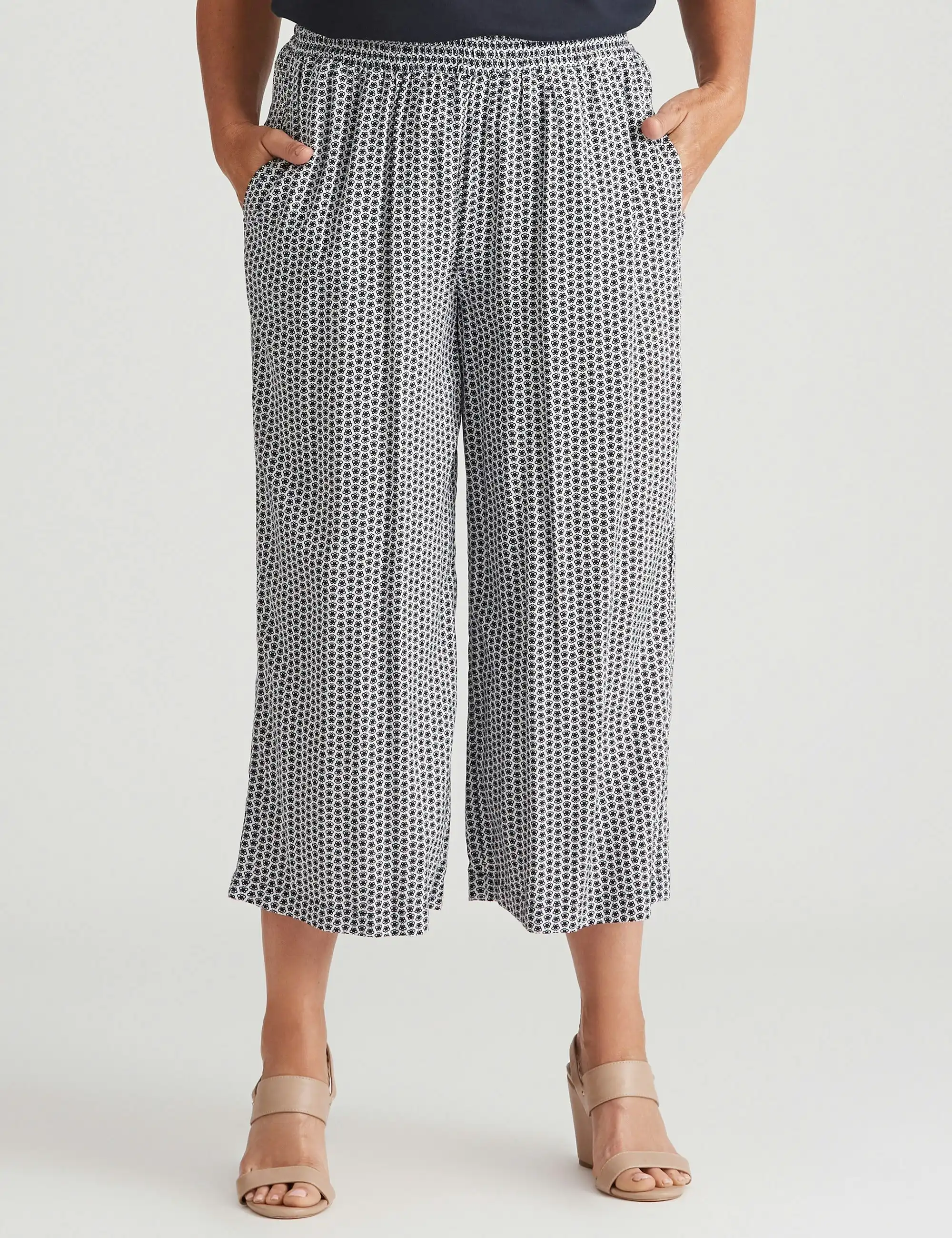 Millers Crop Rayon Wide Leg Pants