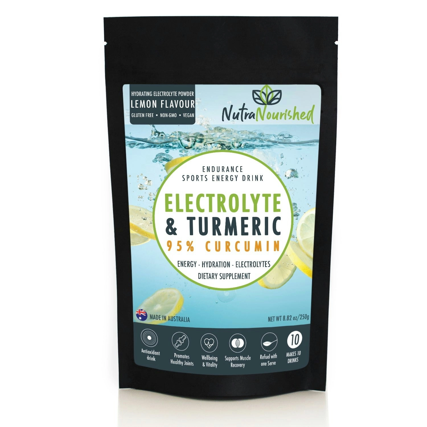 Electrolyte Powder & 95% Pure Organic Curcumin from Turmeric - 🍋  Lemon Flavour