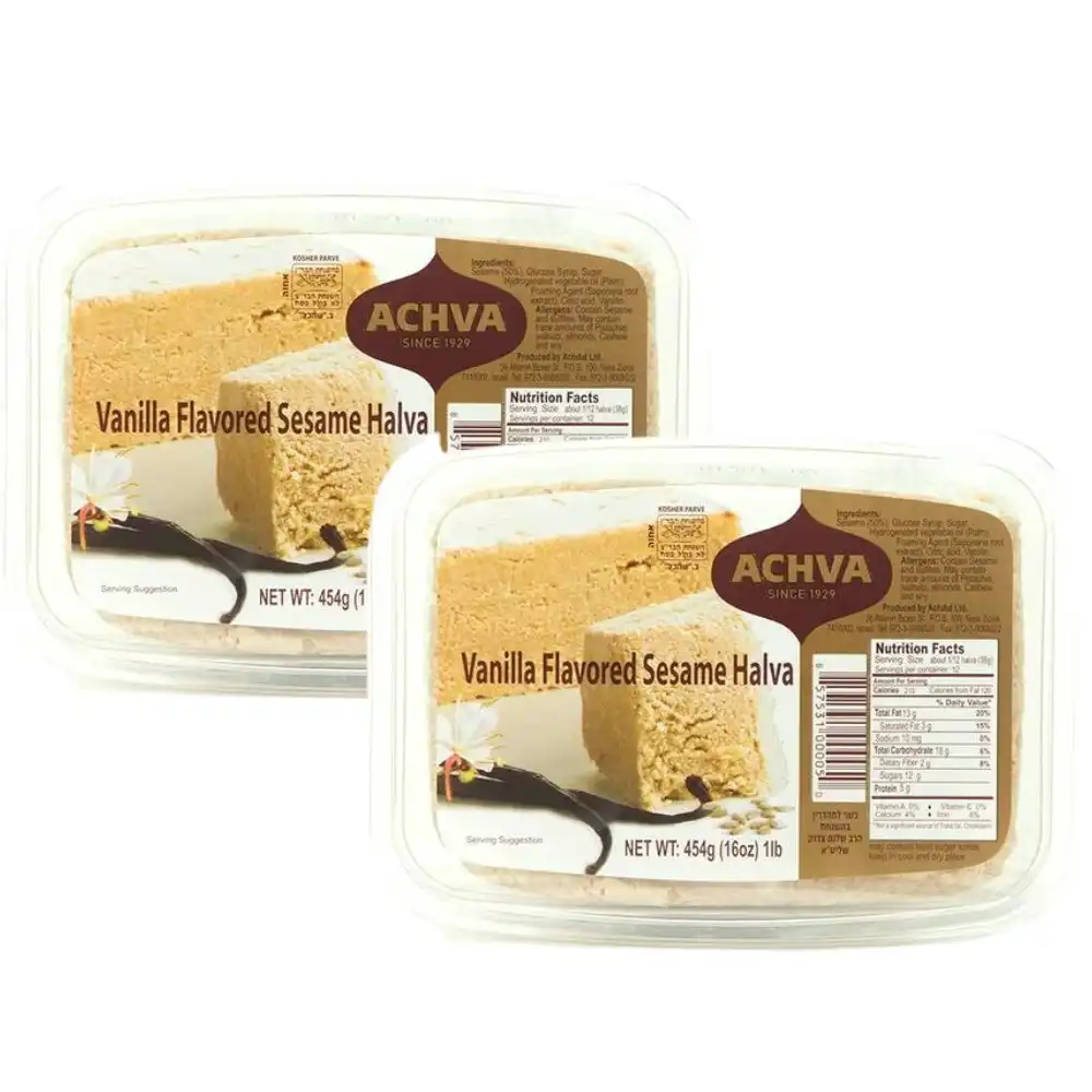 Achva Vanilla Sesame Halva 454g x 2