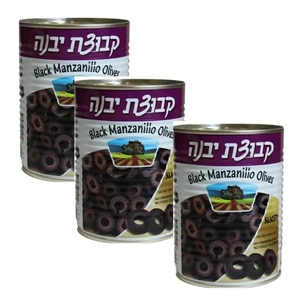 Kvuzat Yavne Sliced Black Olives 540g x 3