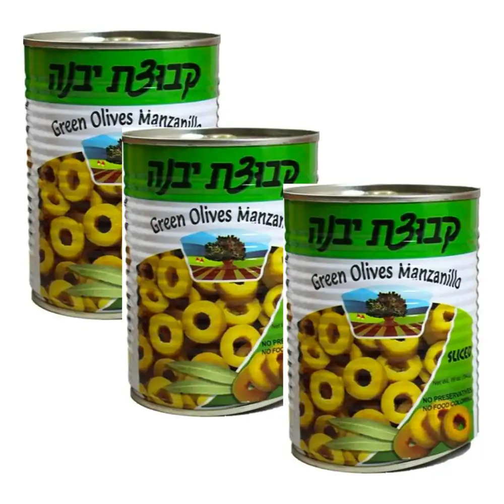 Kvuzat Yavne Sliced Green Olives 540g x 3