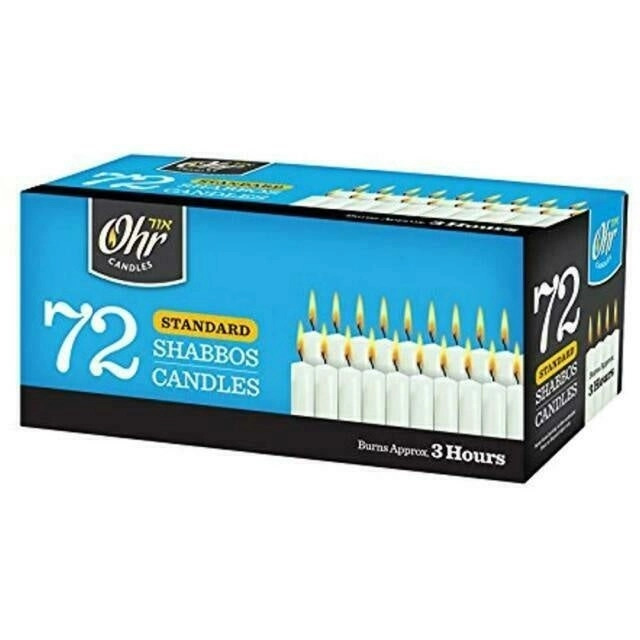 Ohr Shabbat Candles 3hr 72 Pack