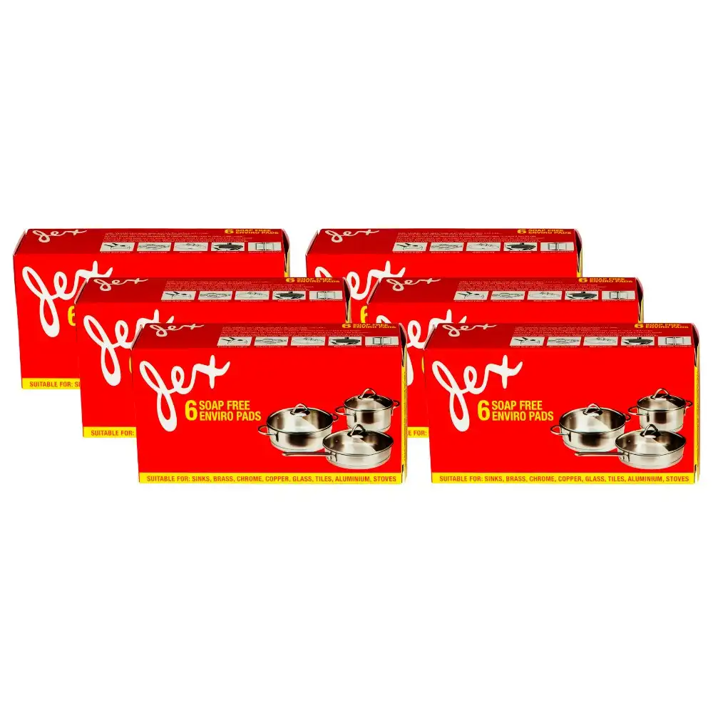 Jex Soap Free Steel Wool Pads 6 pack x 6