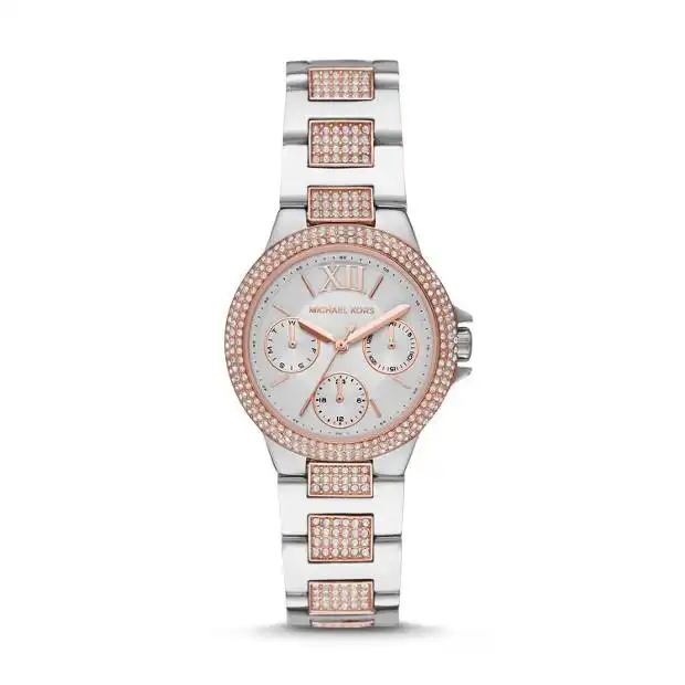 Michael Kors Women's Camille Three-Hand Rose Gold-Tone Stainless