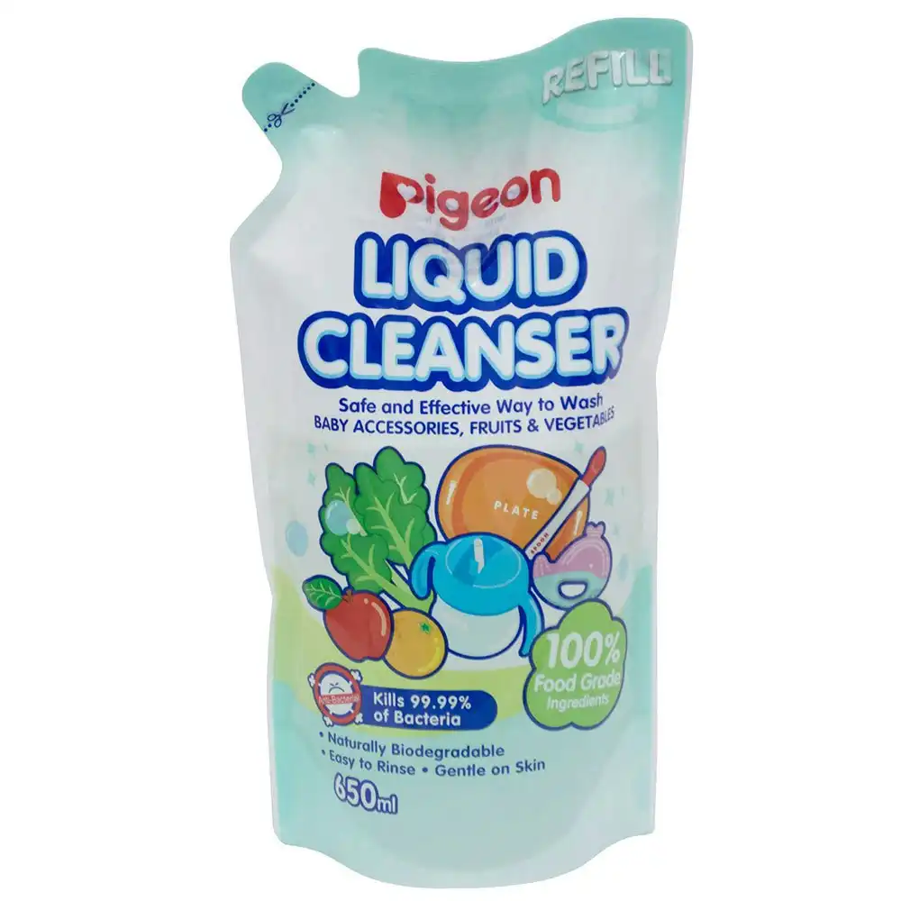 PIGEON 1.3L Liquid Cleanser Refill Baby Soap Teat/Bottles/Toys/Fruit/Vegetables