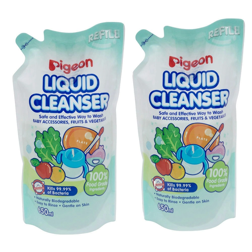 PIGEON 1.3L Liquid Cleanser Refill Baby Soap Teat/Bottles/Toys/Fruit/Vegetables