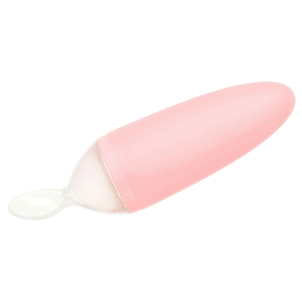 Boon Squirt Baby 90ml Food Dispensing Feeding Spoon Silicone Utensil Blush 4m+