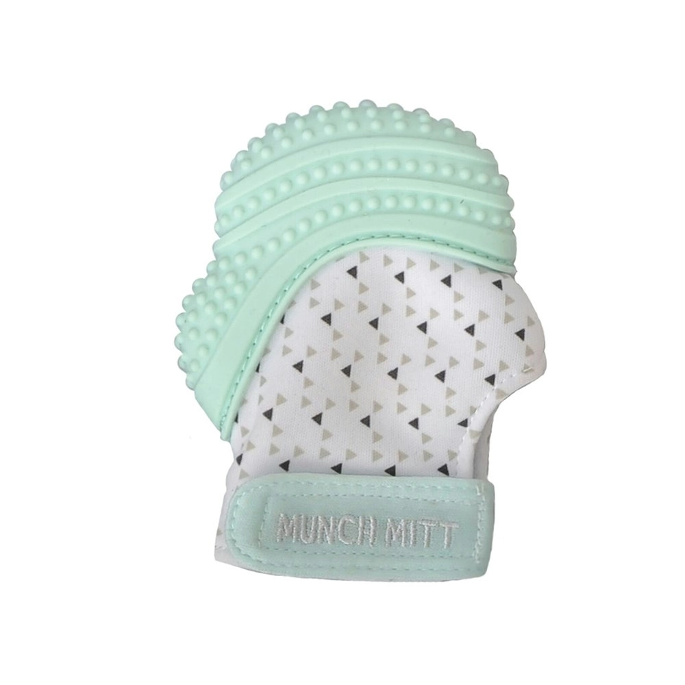 Malarkey Kids Munch Mitt Baby 3-7m Teething Mitten Gloves Silicone Mint Green