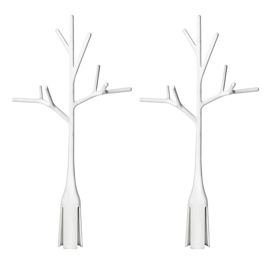 2PK Boon Twig White Bottle Baby Drying Rack Accessory for Grass/Lawn Countertop