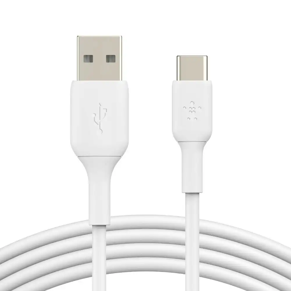 Belkin 2M USB-A to USB-C Cable Data Sync Charging Cord for Smartphones White