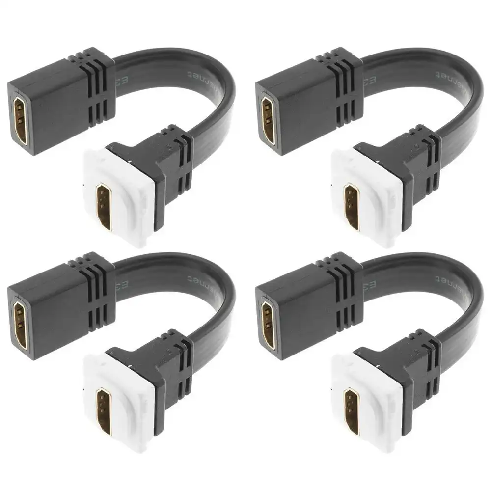 4x Pro2 Flexible Hdmi To Hdmi Female Cable Insert for Clipsal Wall Plate 05Bc6T