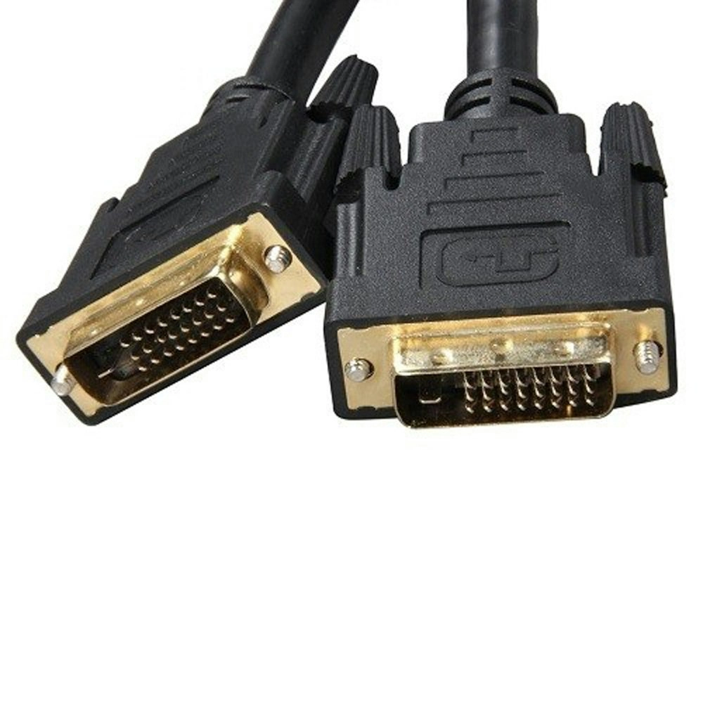 8Ware 5m Dual-Link DVI-D Male 25-pin Cable Adapter/Converter For Computer Black