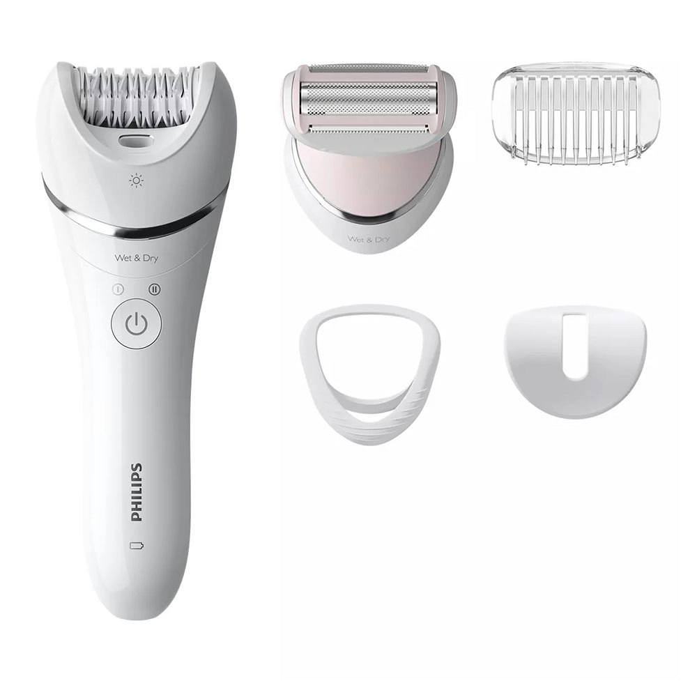 Philips BRE710 Wet/Dry Women Electric Epilator Legs/Hands Hair Removal w/Trimmer