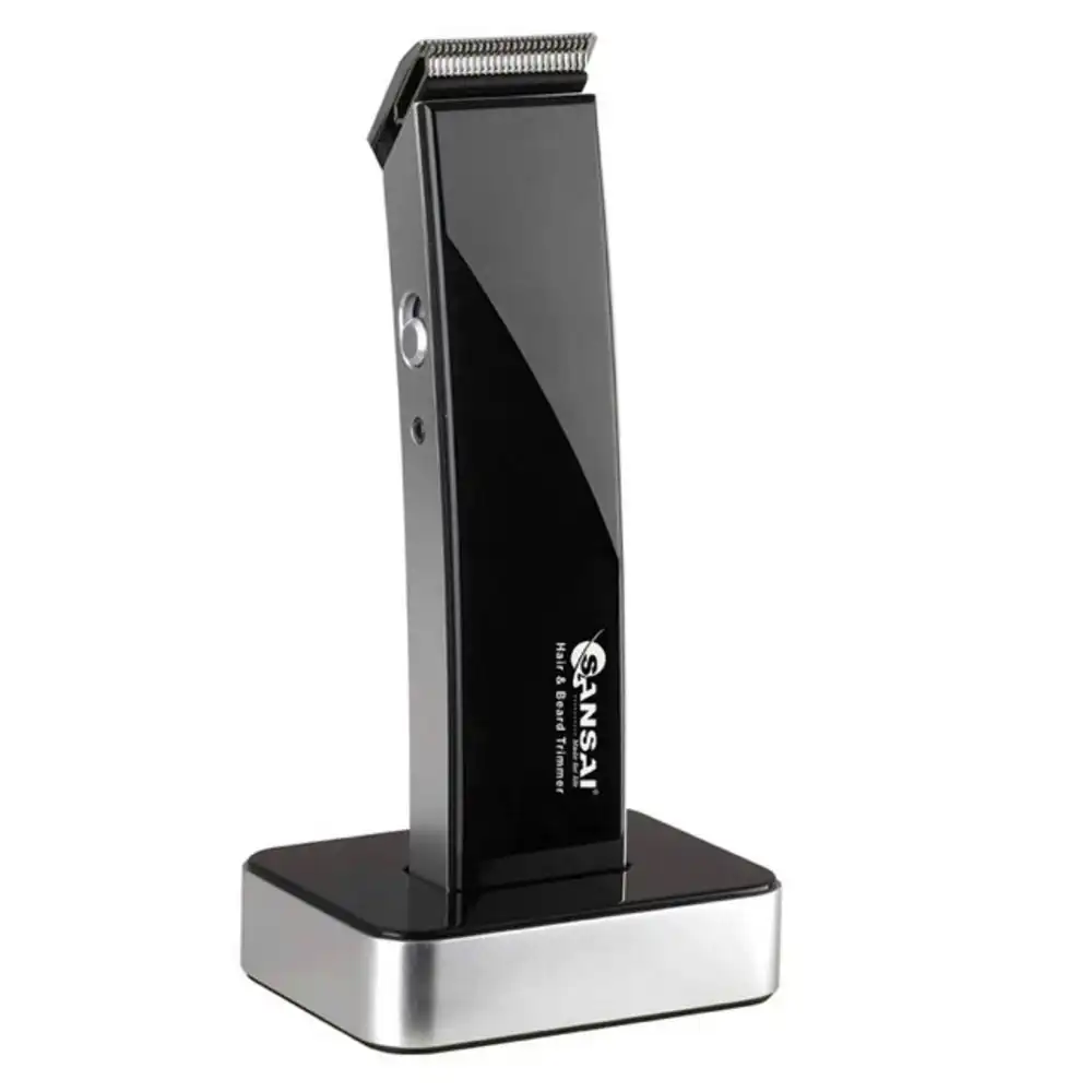 Sansai Rechargeable/Cordless Professional Hair Beard Trimmer w/Comb/Brush Black