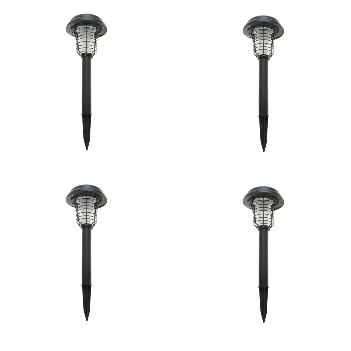 Lenoxx Wireless Solar-Powered Mosquito Killer Lamp (4-Piece, Black)